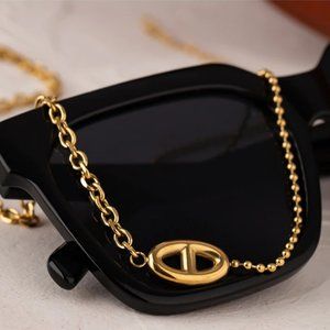 NEW 18K Gold Plated Geometric Pendant Necklace
